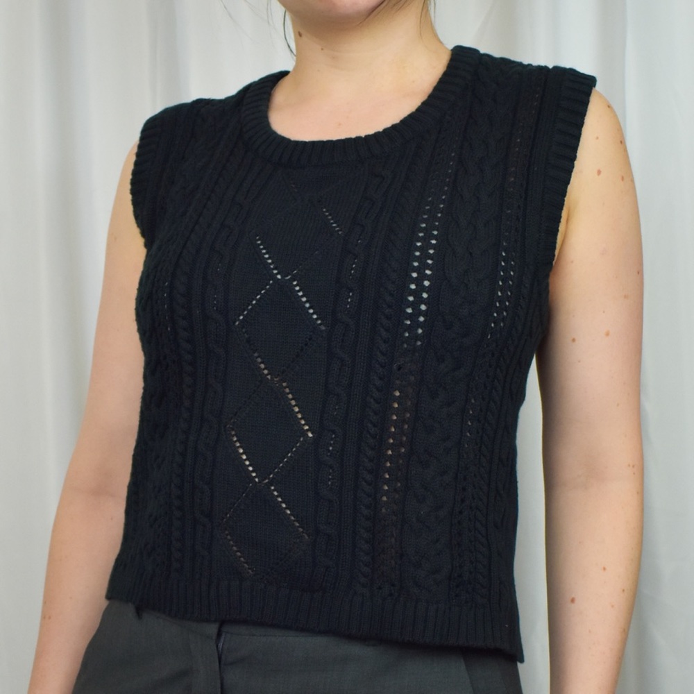 Jones New York Black Sweater Vest